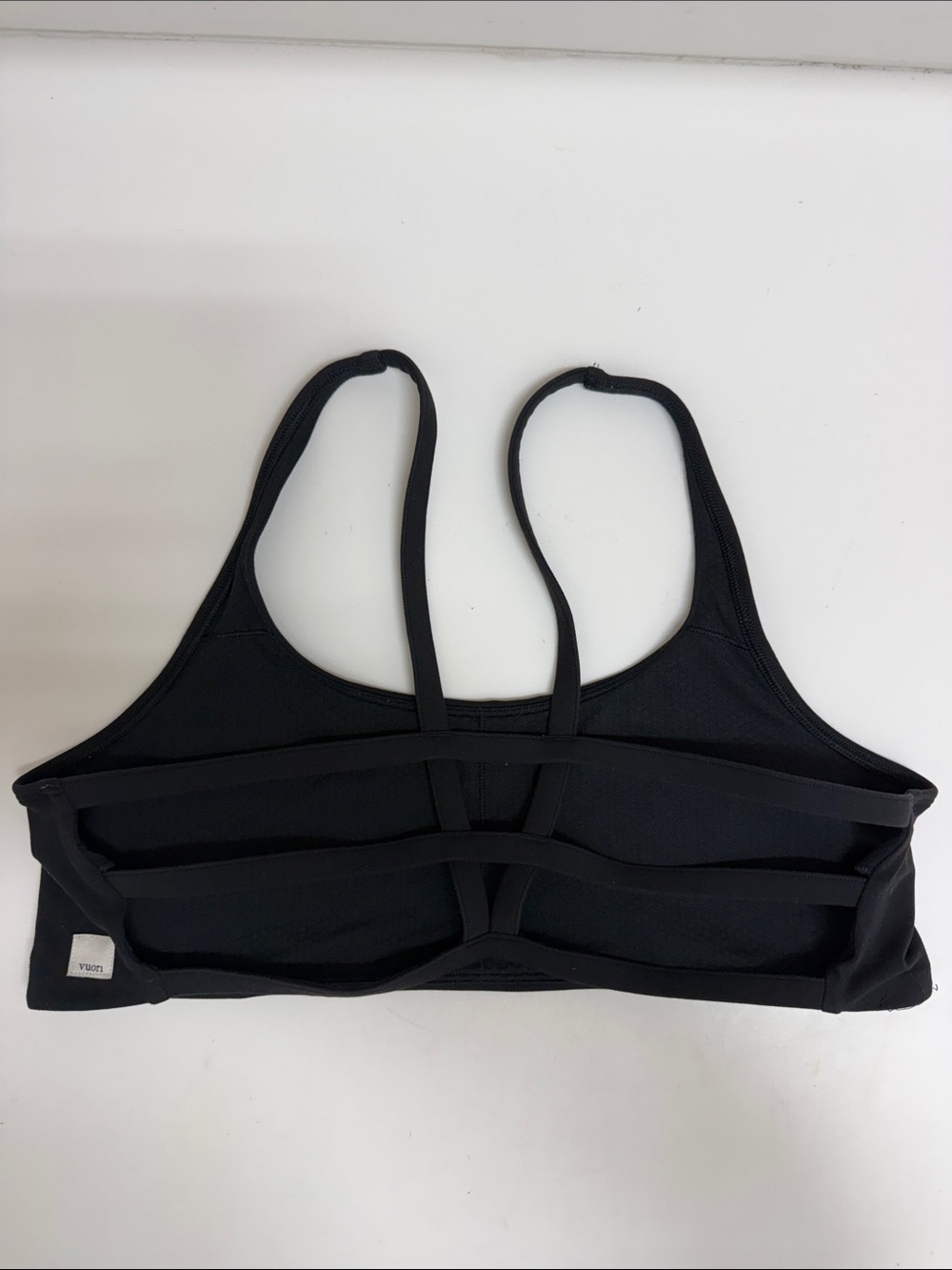 Vuori Black Strappy Sports Bralette